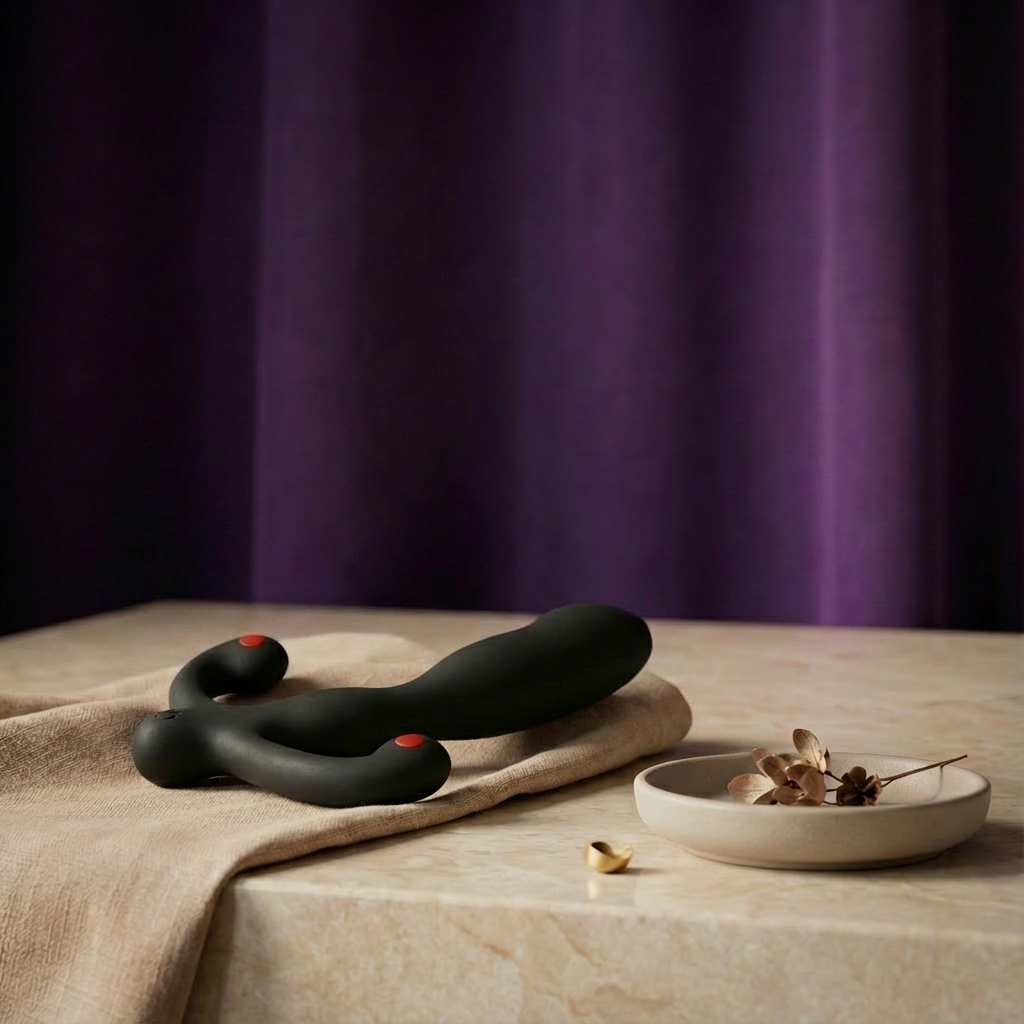 Zijaanzicht van de Helix Syn V prostaat stimulator met gebogen ontwerp