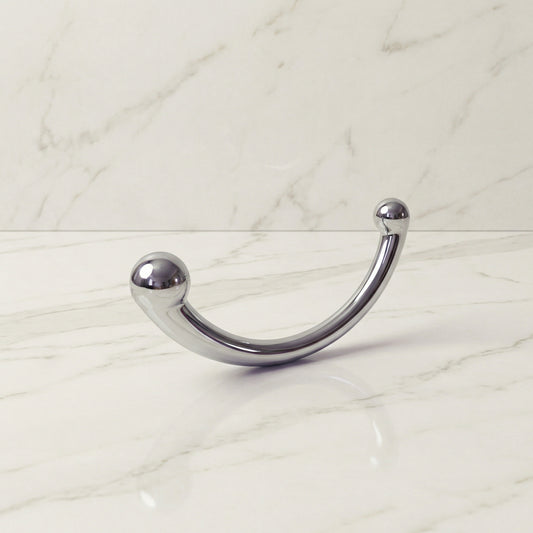 Joy wand metalen pleasure toy van De Paarse Keizerin op witte achtergrond