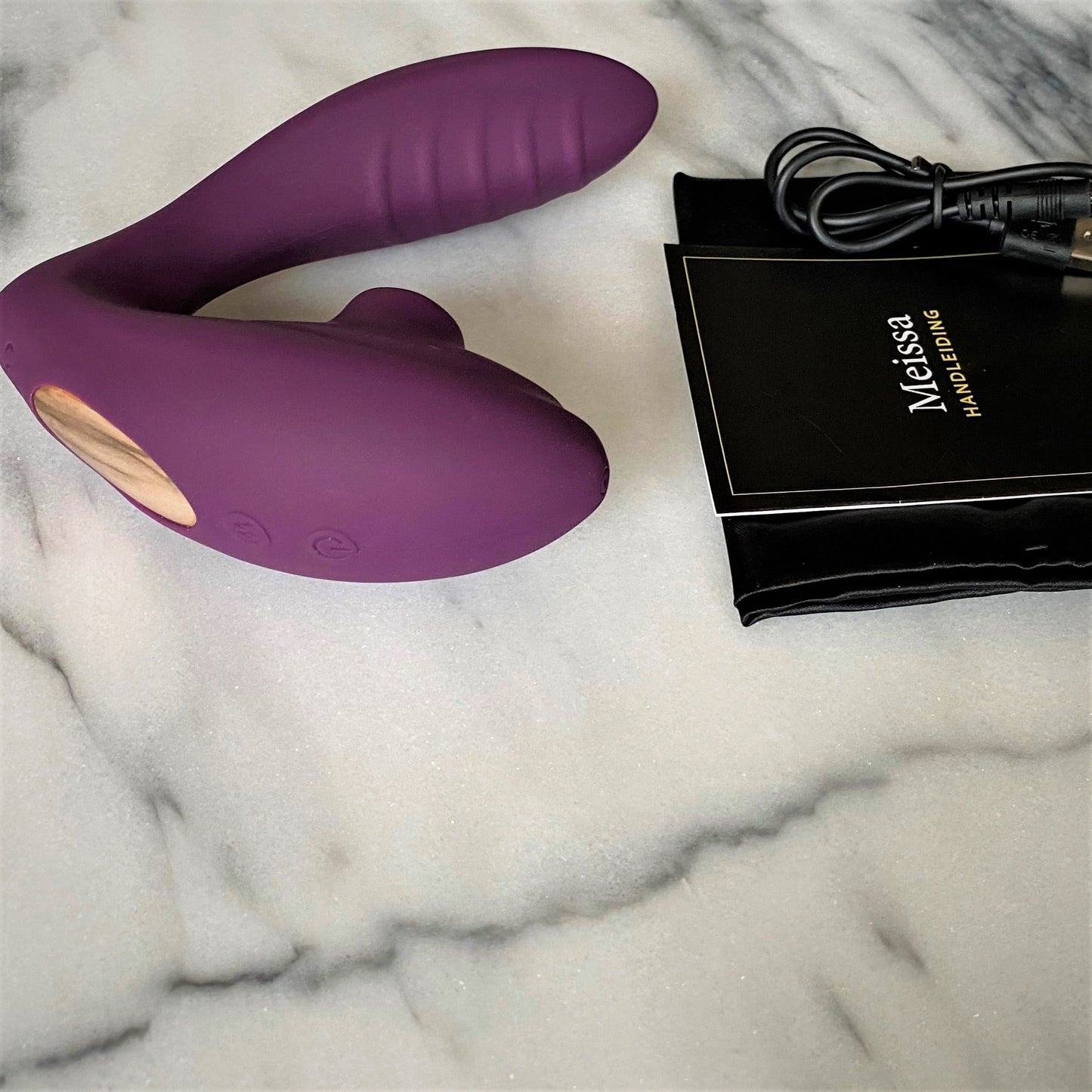 Elegante verpakking van De Paarse Keizerin Meissa vibrator met discrete uitstraling