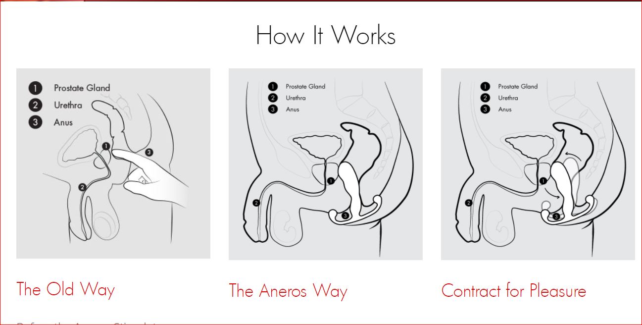 Werking Aneros: beweegt mee op spiercontracties voor hands-free prostaatmassage